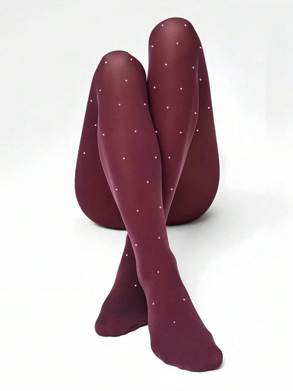 1pc Women's Red Polka Dot Skinny Pantyhose, Tight Fit, Sheer & Breathable, Suitable For Dating, Party, Club, Spring/Summer/Autumn